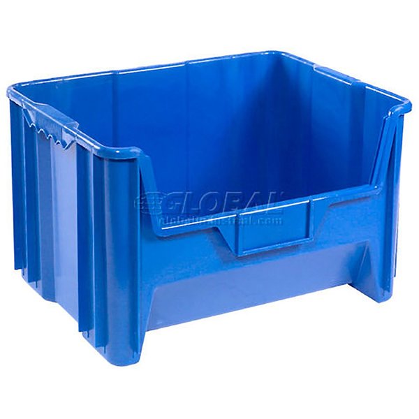 Global Industrial Plastic Hopper Bin, Blue, 19-7/8 in x 15-1/4 in x 12-7/16 in 752397BL